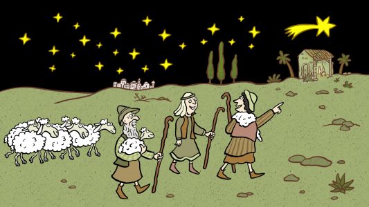 Weihnachten, Geschichte, Jesus Geburt, Krippe, Hirten, Krippenspiel, Stern, Schafe Bethlehem