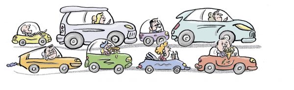 Pendler, Stau, Verkehr, Autos, Luxemburg