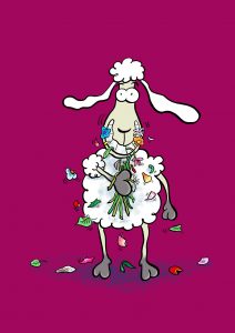 Blumenstrauß, Blumen, Muttertag, Schenken, Elvis, Schaf,