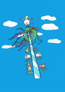 Maibaum, Bayern, Elvis, Schaf,