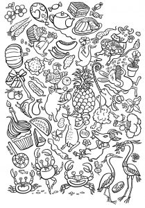 Obst, Gemüse, Feier, Fest, Geburtstag, Tiere, Party, Freude, Kuchen, Geschenke, Essen, Genuss