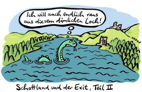 Exit Nessie Loch Ness Großbritannien UK Exit Unabhängigkeit EU