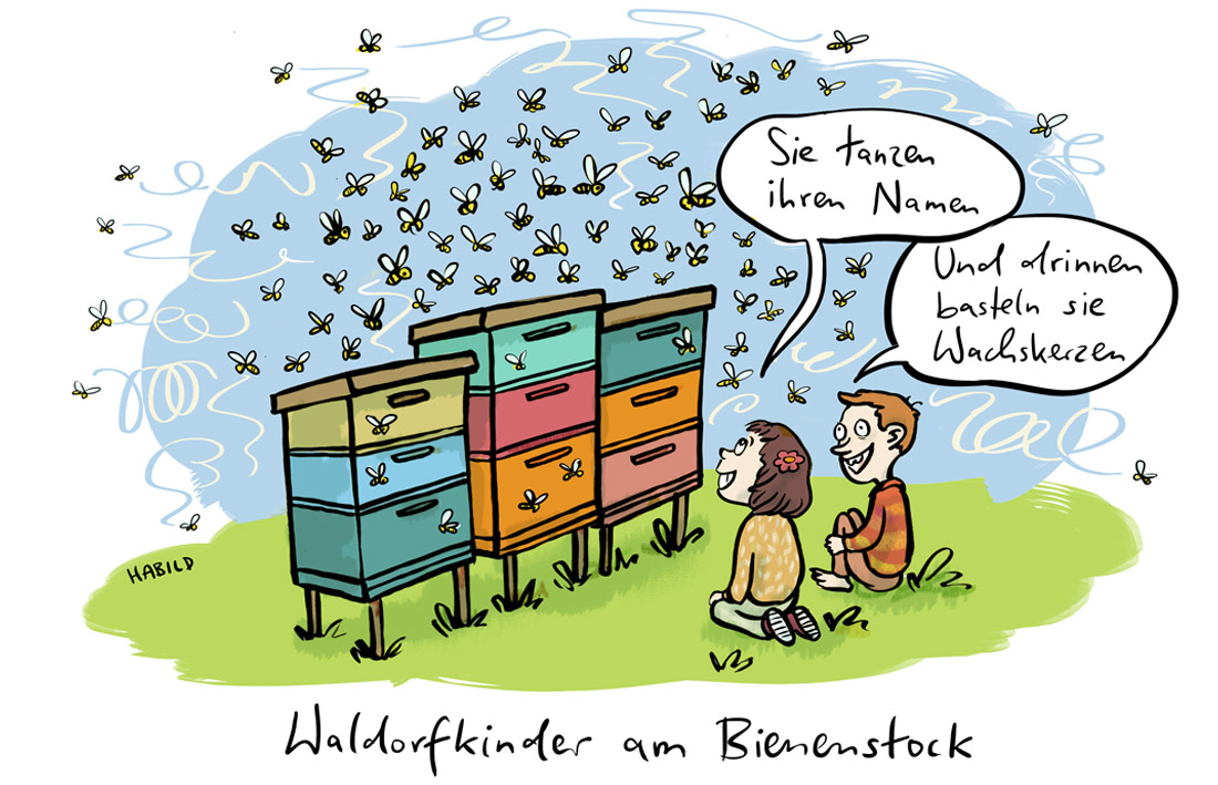 Waldorfkinder Am Bienenstock Inkognito H Bild