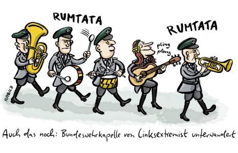 Bundeswehr Skandal Kapelle Blasmusik Linksextremismus Rechtsextremismus Nazi Terror Rechtsterror Deutschland NS SS Wehrmacht Hippie Gitarre Flower Power Blumen