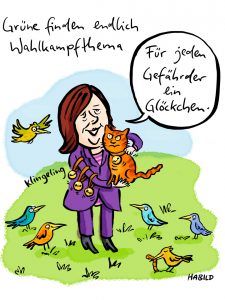 gefährder Grüne Umfragen Wahlkampf Bundestag Katze Vögel Umfragetief katrin göring-eckardt