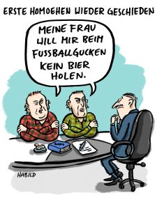Homoehe Scheidung Fußball Bier Lesben Ehe für alle