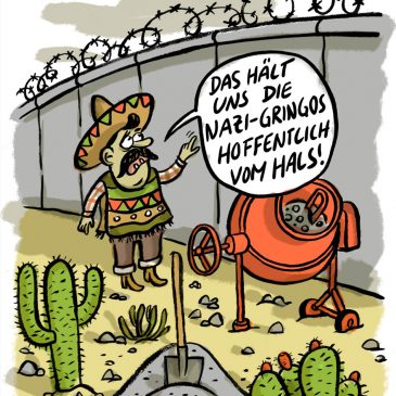 Mexiko mauer beton nazi gringos abwehr schutz rassisten usa charlottesville bedrohung