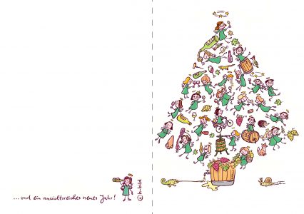 Weihnachten Karte Engel betrunken Alkohol besoffen Wein Rausch Besäufnis