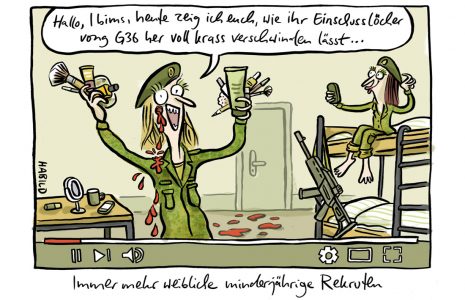 Rekruten minderjährig influenzer youtube schminken schminktipps make-up bundeswehr stube frauen