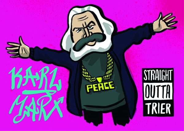 Karl Marx Trier Rapper Hip-Hop Tag Graffiti Peace Frieden Kommunismus