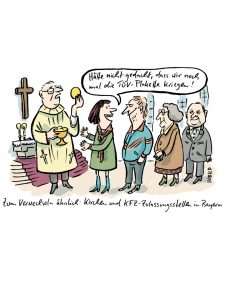 kreuz-erlass kirche pfarrer hostie eucharistie abendmahl bayern tüv-plakette speisung behörte bayern bayerische behörde kreuz söder dokument