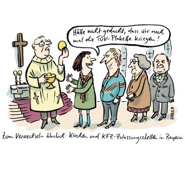 kreuz-erlass kirche pfarrer hostie eucharistie abendmahl bayern tüv-plakette speisung behörte bayern bayerische behörde kreuz söder dokument