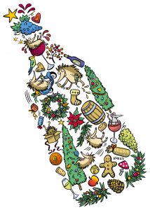 xmal christmal hedgehog Weihnachten Igel Wein Fest Feier Trauben Winter Herbst Weihnachtskarte Tiere Mofa Motorroller