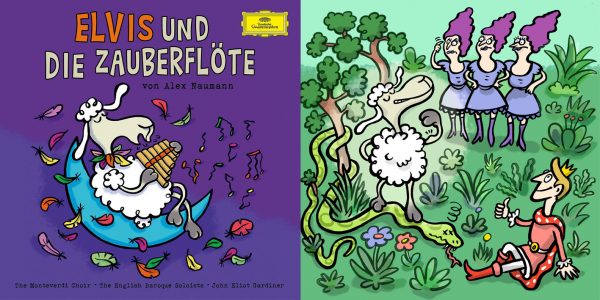 Elvis und die zauberflöte wolfgang amadeus mozart schlangentöter schlange oper musik kinder damen mond prinz tamino deutsche grammophon