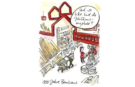 Bauhaus Baumarkt Jubiläum Jubiläumsangebote Angebot Einkaufen Einkaufswagen Heimwerker Architektur Kunst