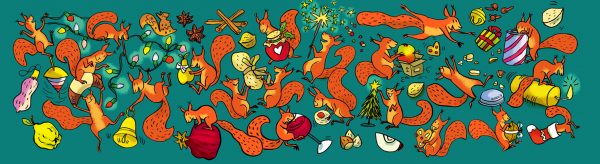 Eichhörnchen weihnachten fest