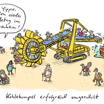 schaufelradbagger senioren badetag kohle kohlekumpel strukturwandel energiewende kohleausstieg altenheim senioren umschulung pflegenotstand altenpflege seniorenpflege