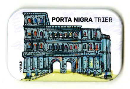magnet, trier, porta nigra, kühlschrankmagnet, souvenir