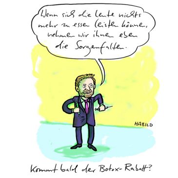 Botox, Lindner, Tankrabatt, Inflation, Preissteigerung, Sorgenfalten, Sorgen, FDP