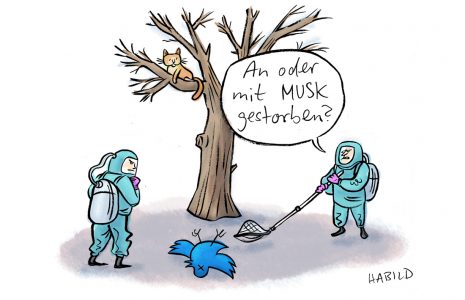 musk, elon musk, twitter, cartoon, seuche, tot, social media