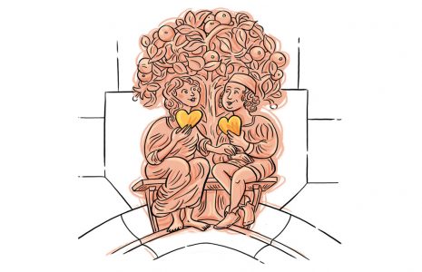 Liebespaare, Herz, Geliebte, Frankfurt, Baum, Hauswand, Romantik,