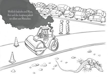 Eidechse, Ausmalbuch, Naturschutz, Reptilien, Echse, Kinderbuch, Natur, heimische Tiere, bedrohte Tiere, Mauereidechse, bedrohter Lebensraum