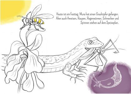 Eidechse, Ausmalbuch, Naturschutz, Reptilien, Echse, Kinderbuch, Natur, heimische Tiere, bedrohte Tiere, Mauereidechse