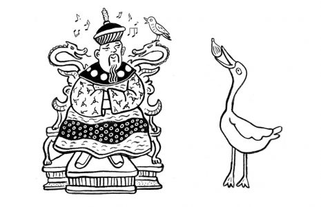 Illustration, Kinderbuch, Zeichnung für Kinder, Kinderillustration, Feige, Gans, Kaiser, China