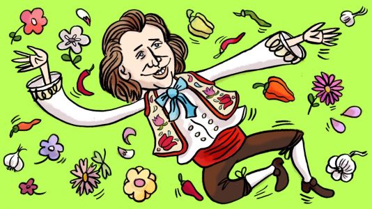 klassik, klassische musik, illustration, ungarische tänze, komponisten, porträt, portait, musik, karikatur, cartoon, komponist,