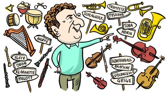 klassik, klassische musik, illustration, instrumente, komponisten, porträt, portait, musik, karikatur, cartoon, komponist,