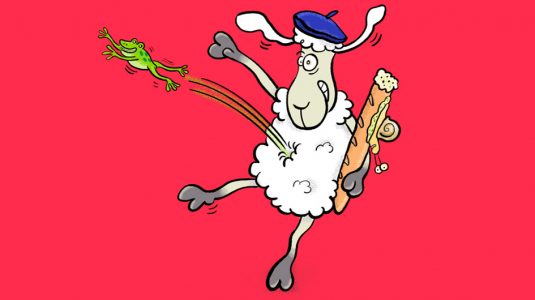 Elvis, Cartoon, Comic, Schaf, Tier, Sympathiefigur, Cartoonfigur, Comicfigur, Frosch, Baguette