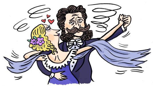 klassik, klassische musik, illustration, Walzer, Wien, TAnz, komponisten, porträt, portait, musik, karikatur, cartoon, komponist,