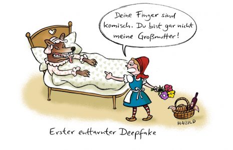 deepfake, KI, Rotkäppchen, Finger