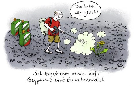 Glyphosat, Schottergärner, Schottergarten, Roundup