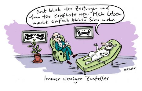 zusteller, Zeitungsausträger, Briefbote, Zeitungssterben