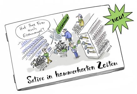 Satire in hammerharten Zeiten, Satire, Cartoons, habild, Teresa Habild, h-bild, Karikatur, Buch, Geschenk, Cartoon, Geschenkbuch, Weihnachten, Trier