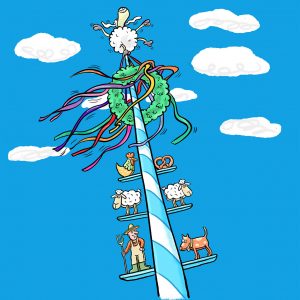 Maibaum, Bayern, Elvis, Schaf,