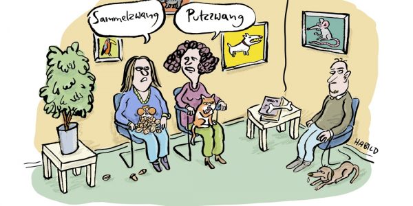 Haustiere Tierarzt Praxis Wartezimmer Psychiater