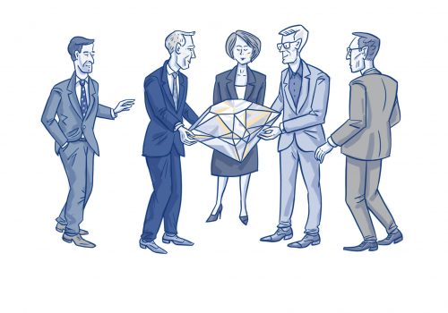 Finanzen, Wirtschaft, Illustration, Geld, Vermögen, Anlage, Symbolbild, asset management, Wirtschaftsillustration, Banker, Business, Banking