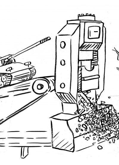 Tank wash verschrottung, abrüstung, panzer