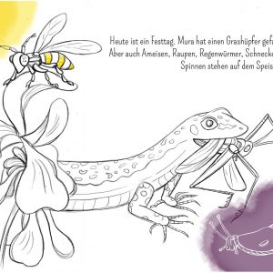 Eidechse, Ausmalbuch, Naturschutz, Reptilien, Echse, Kinderbuch, Natur, heimische Tiere, bedrohte Tiere, Mauereidechse