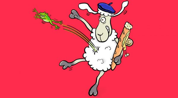 Elvis, Cartoon, Comic, Schaf, Tier, Sympathiefigur, Cartoonfigur, Comicfigur, Frosch, Baguette