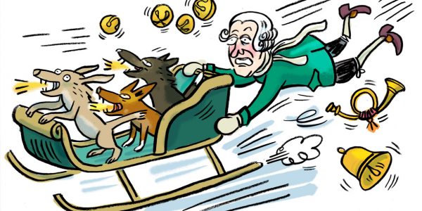 klassik, klassische musik, illustration, schlitten, winter, wiener klassik, komponisten, porträt, portait, musik, karikatur, cartoon, komponist,