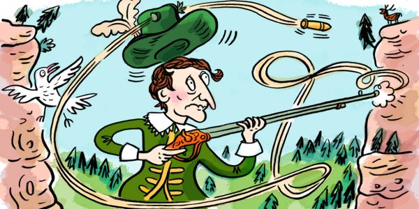 klassik, klassische musik, illustration, freischütz, komponisten, porträt, portait, musik, karikatur, cartoon, komponist,